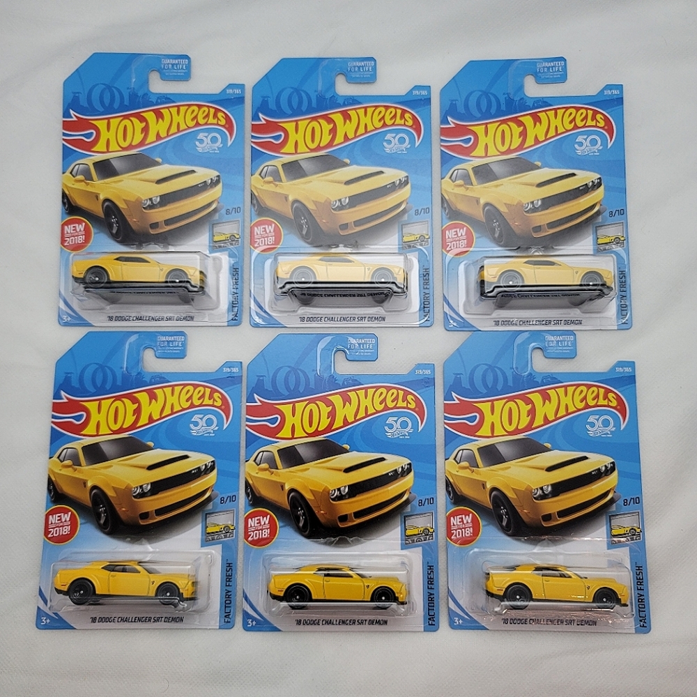 Hot Wheels 50th Anniversary '18 Dodge Challenger SRT Demon FACTORY FRESH